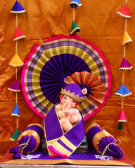 Ganesh Chaturthi Celebration Purple Decor