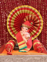 Ganesh Chaturthi Red Decor Set for Home Pooja