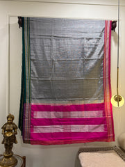 Ganga Jamuna Ilkal Women's Saree with Chikki Paras Border