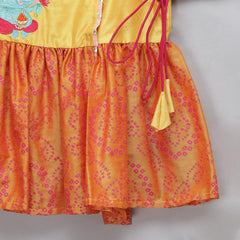 Ganpati Embroidered Dhoti Kurta Set for Kids