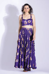 Georgette Satin Bustier and Skirt