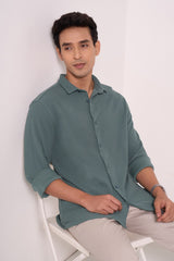 green casual full sleeve shirt