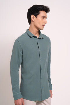 Button-down activewear shirt