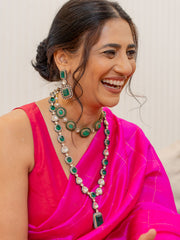 Green Faux Polki Necklace Set – PK-S26WGR