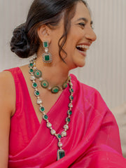 Green Faux Polki Necklace Set – PK-S26WGR