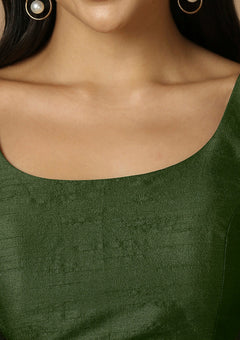 Green blouse for saree