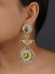 Green Tribal Earrings – EK-SFEAR316SL