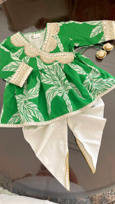 Emerald Palms Girls Dhoti Set – By Reet Lifestyle