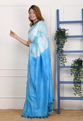 handmade tie and dye saree