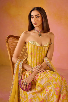 Yellow Sequinned Corset