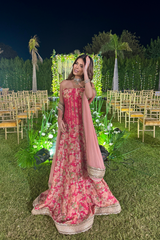 Scarlett Bronze Corset Tissue Lehenga Set