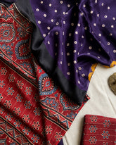 Ajrakh Grace Modal Bandhani Saree