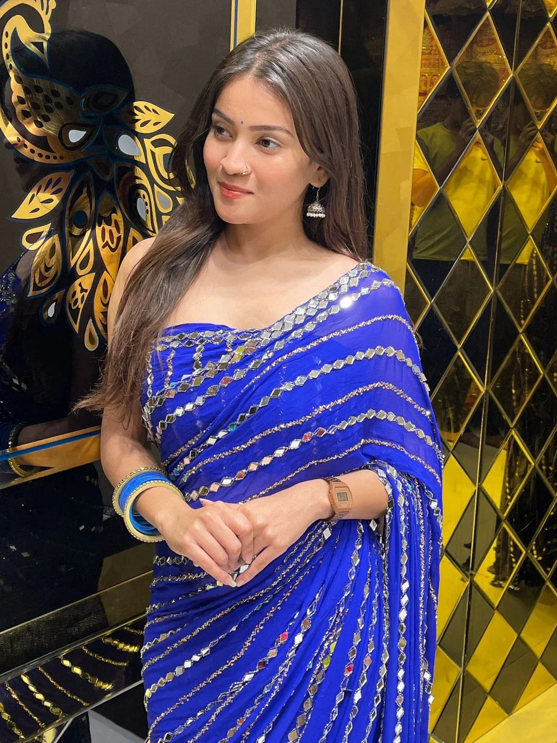 Premium Handwork Pure Chiffon Saree