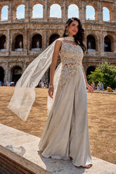 Ivory Royale Floral Embroidered Palazzo Set