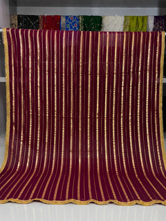 Kohinoor Gold Stripe Navratri Dupatta