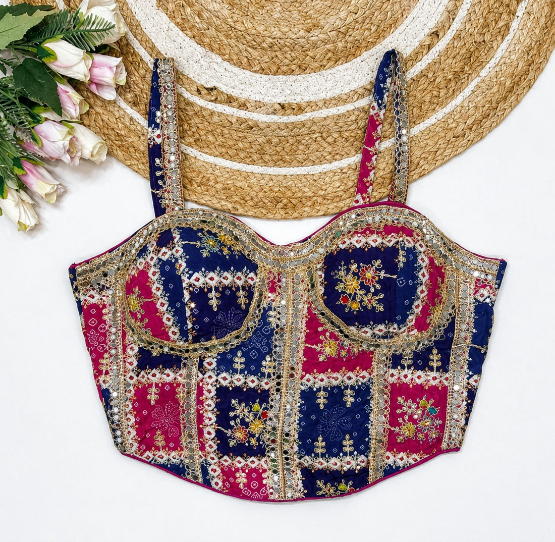 Rangrez Patchwork Mirror Blouse