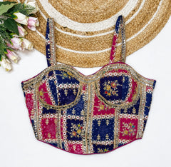 Rangrez Patchwork Mirror Blouse
