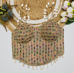 Saanjh Embroidered Navratri Corset Blouse