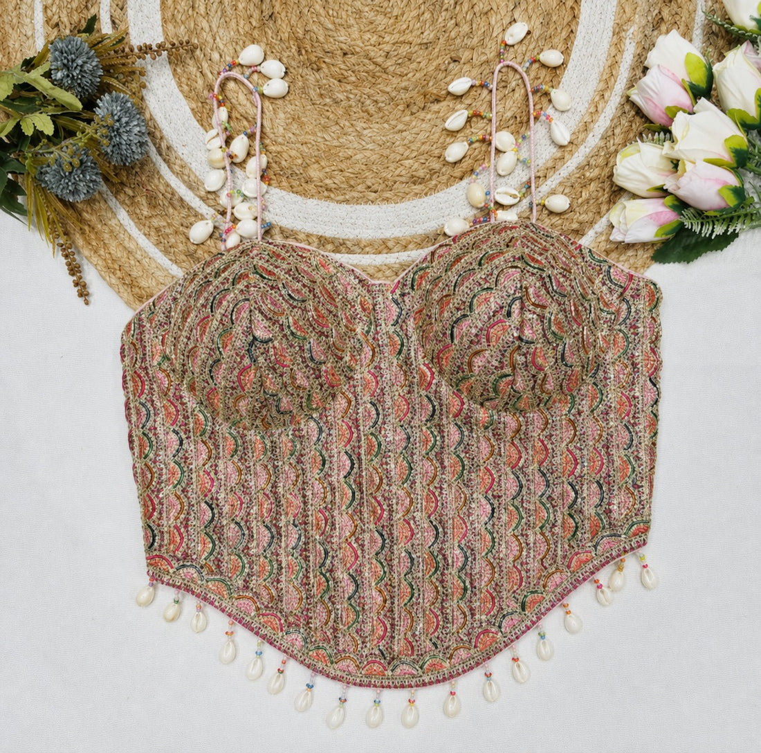 Saanjh Embroidered Navratri Corset Blouse