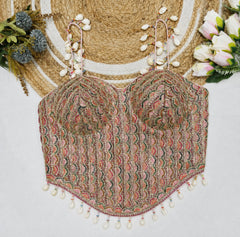 Saanjh Embroidered Navratri Corset Blouse