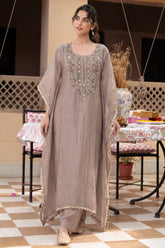 Mocha Tissue Kaftan Set