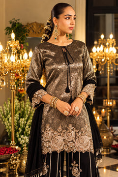 Siyah Shahi Embroidered Palazzo Set