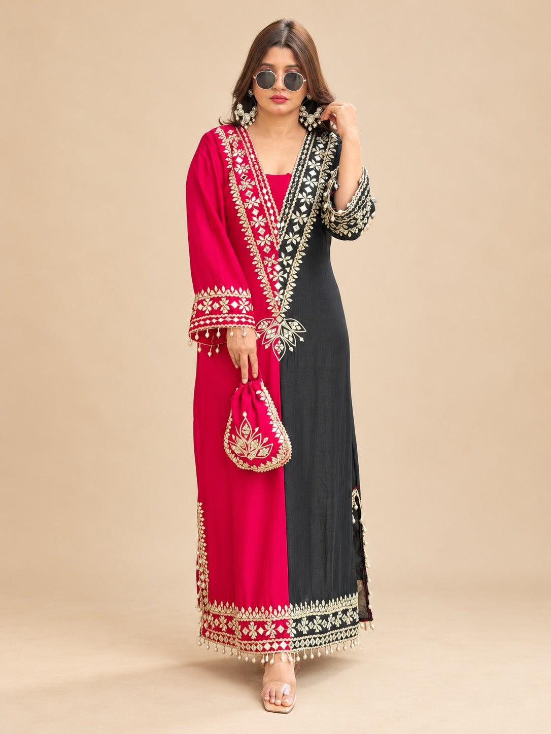 Rani Noir Sheesh Mahal Festive Dress