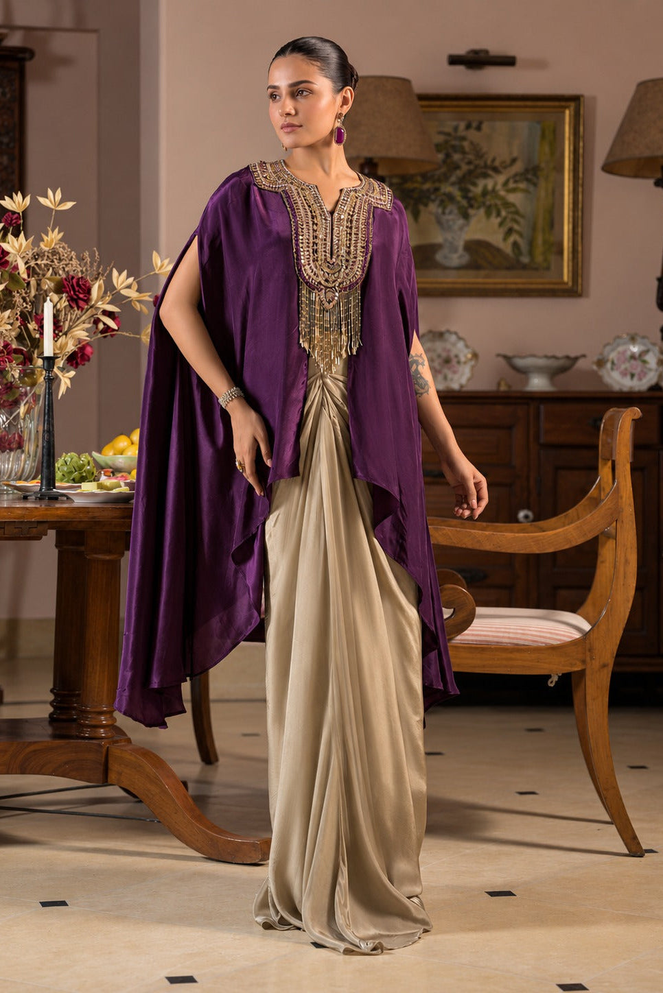 Amethyst Jharokha Festive Ensemble Set