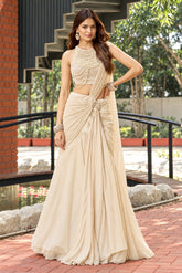 Shahi Ivory Pearl Lehenga Set