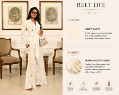 White Beaded Blazer Co-ord Set