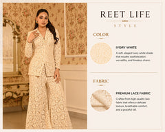 Ivory Lace Blazer Co-ord Set