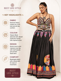 Garba Queen Designer Mirror Work Lehenga Choli Set