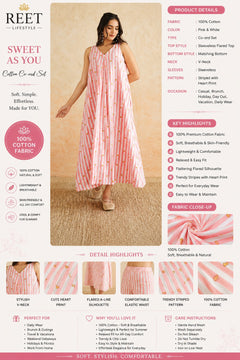 Noor Rasna Striped Cotton Maxi Dress