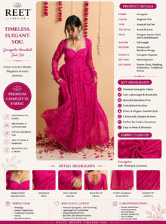 Neelanjana Bandhani Anarkali Set