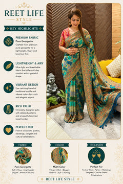 Ziyaara Luxe Georgette Saree