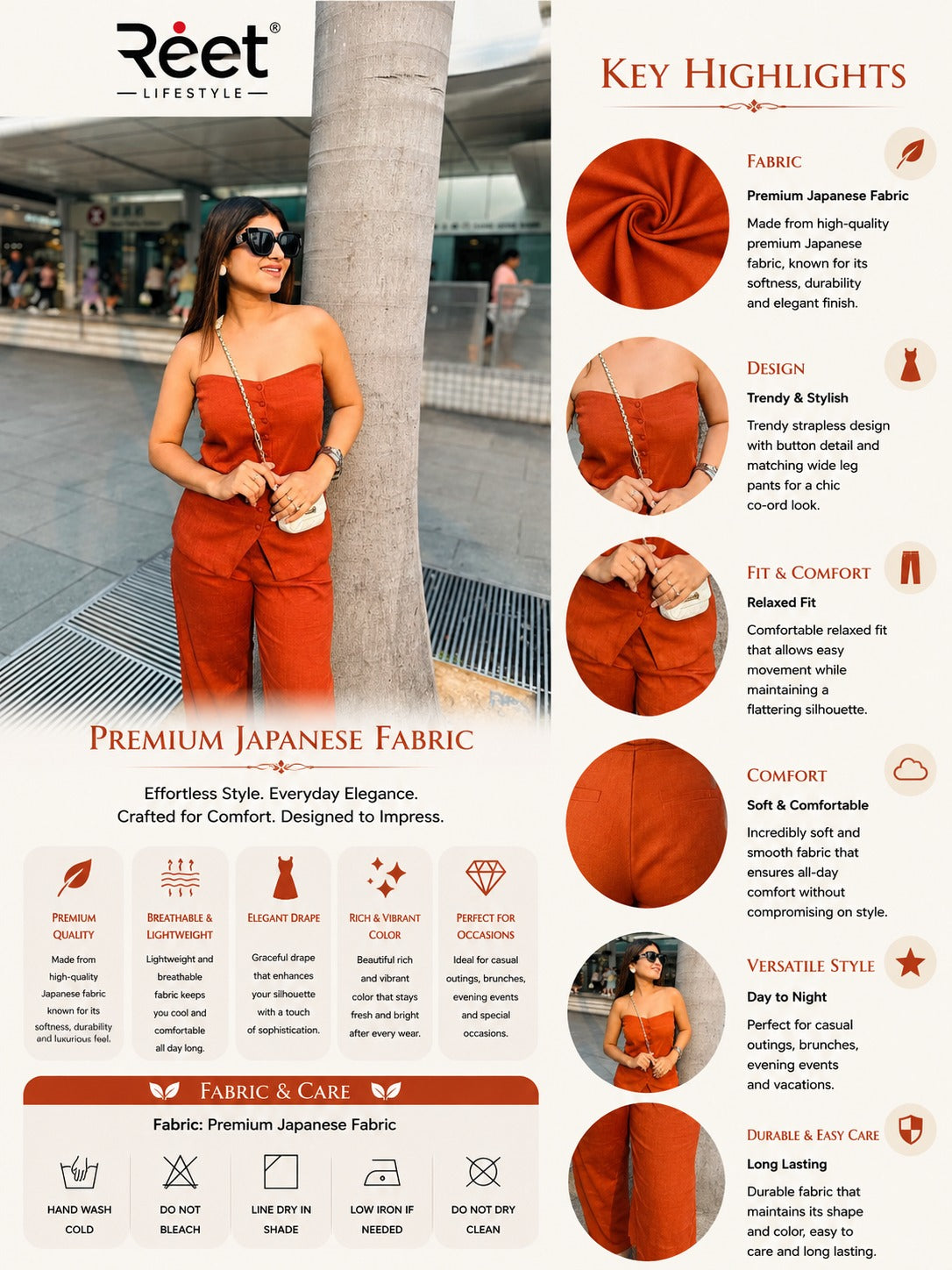 Terracotta Muse Button-Front Co-ord Set