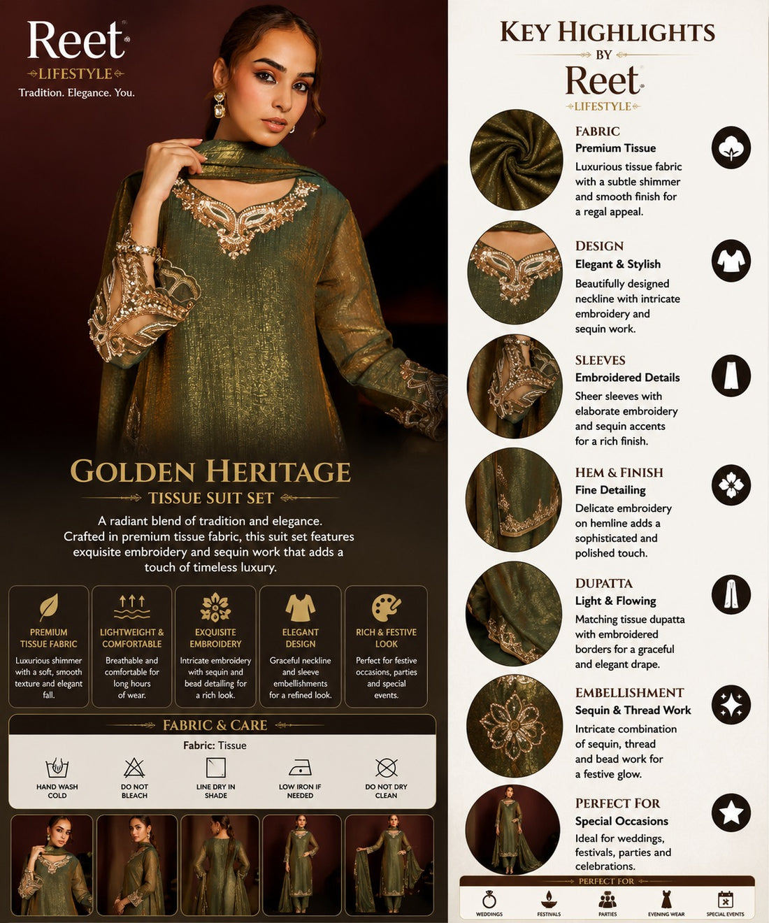 Zarqash Luxe Handwork Palazzo Set