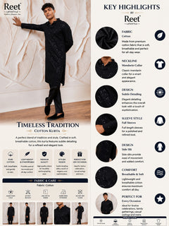 Darsh Black Festive Kurta
