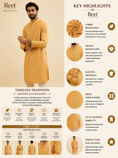 Haldi Rekha Printed Kurta