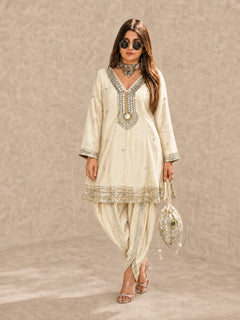 Aarika Lime Festive Dhoti Set
