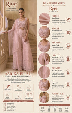 Aarika Blush Embellished Indo-Western Set