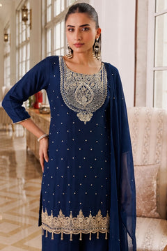 Zariya Ruby Handwork Palazzo Set