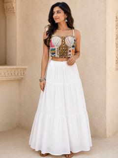 Multi-Textured Navratri Corset Blouse