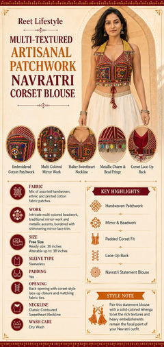 Mehr Navratri Embroidered Blouse only