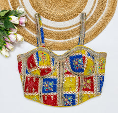 Rangrez Patchwork Mirror Blouse