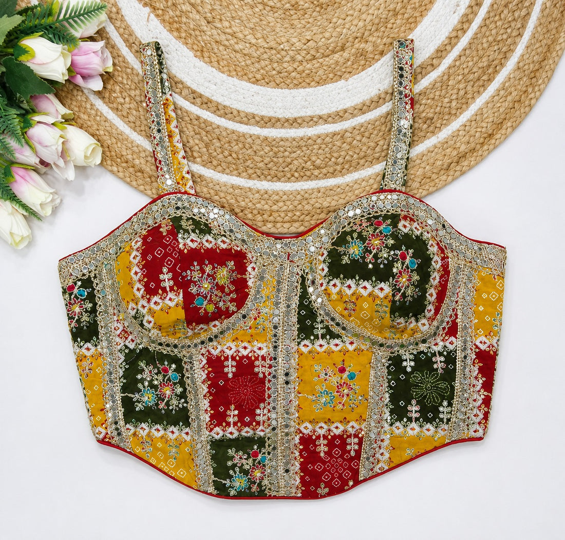 Rangrez Patchwork Mirror Blouse
