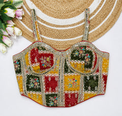 Rangrez Patchwork Mirror Blouse