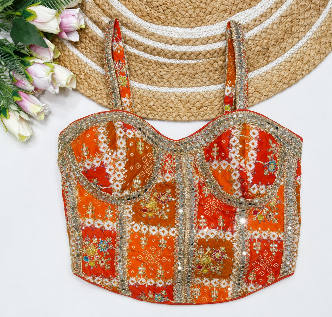 Rangrez Patchwork Mirror Blouse