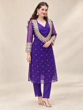 Meher Amethyst Festive Chiffon Set