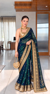 Shahi Amethyst Sitara Border Banarasi Saree
